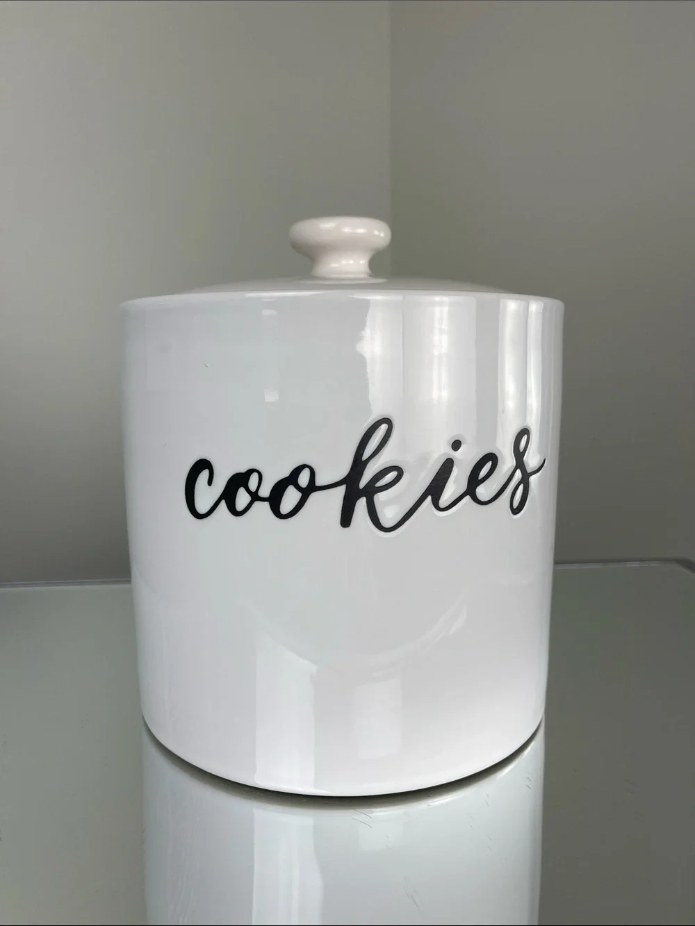 Threshold Target “Cookies” White Stoneware Cookie Jar Canister
